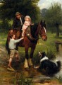 Eine helfende Hand idyllische Kinder Arthur John Elsley Impressionismus